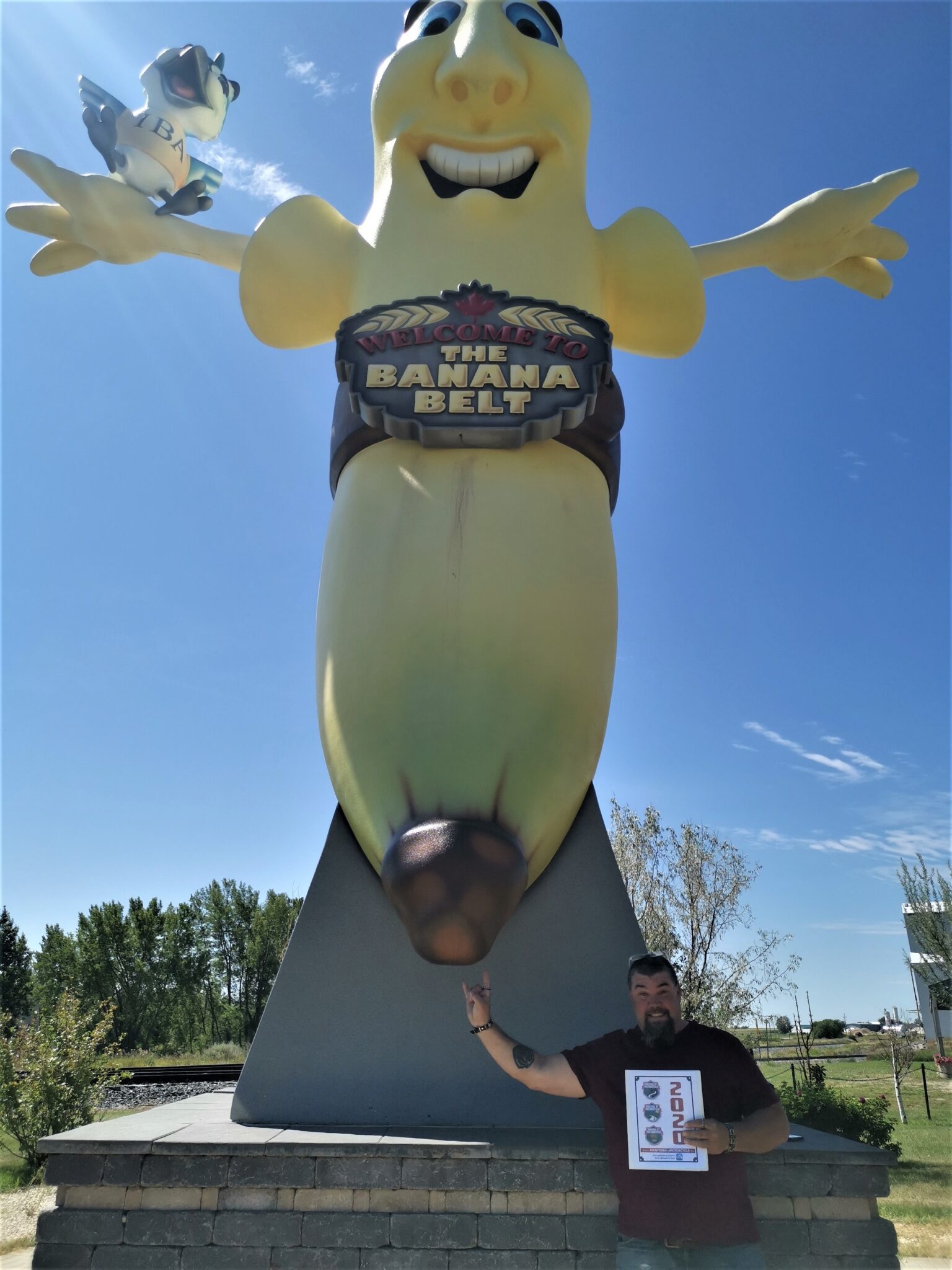 The Big Banana in Melita Manitoba * Manitoba Motorcycle Tourism